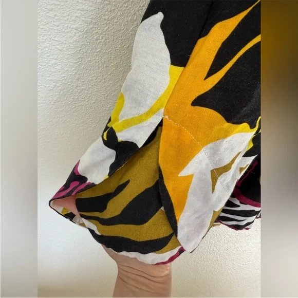 CYNTHIA ROWLEY MINI DRESS PRINT MULTY PINK FLORAL SIZE  M EXCELLENT CONDITION - Picture 6 of 11